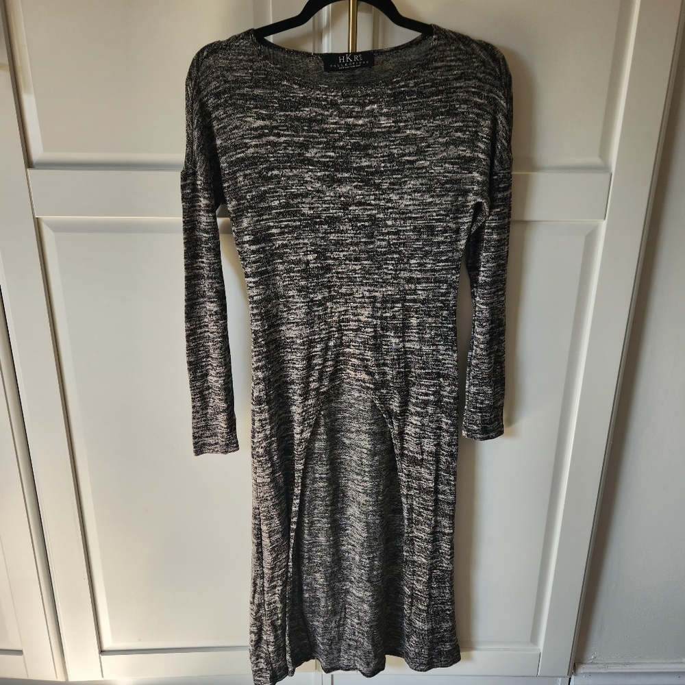 HKR COLLECTION Gray long sweater Size S